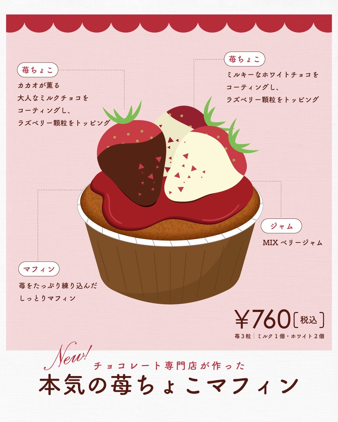 本気の苺ちょこマフィン」新発売！ | 【公式】ショコラキッチン｜静岡